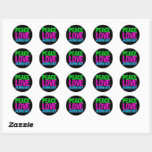Peace Love Audiology Ronde Sticker (Vel)