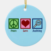 Peace Love Auditing Keramisch Ornament (Voorkant)