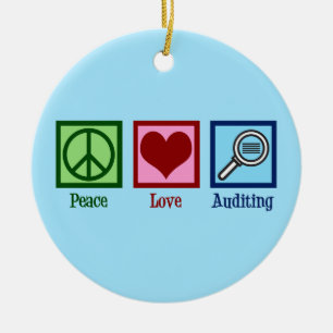 Peace Love Auditing Keramisch Ornament