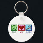 Peace Love Auditing Sleutelhanger<br><div class="desc">Peace Love Auditing. Een coole accountgift voor iemand die een bedrijf of bedrijf controleert.</div>