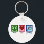 Peace Love Auditing Sleutelhanger<br><div class="desc">Peace Love Auditing. Een coole accountgift voor iemand die een bedrijf of bedrijf controleert.</div>