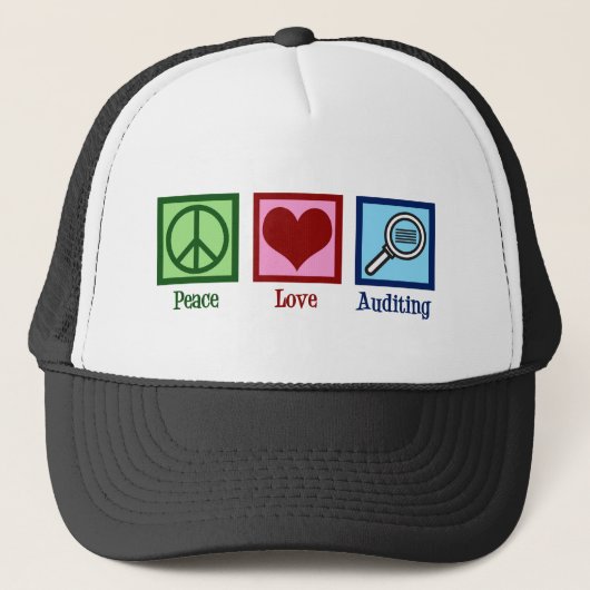 Peace Love Auditing Trucker Pet (Voorkant)