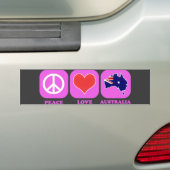 Peace Love Australië Bumpersticker (Op auto)