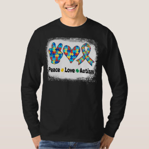 Peace Love Autism in April for Autism Awareness T-shirt