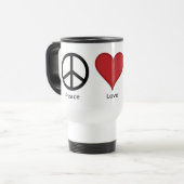 Peace Love Autism-Mokken Reisbeker (Voorkant links)