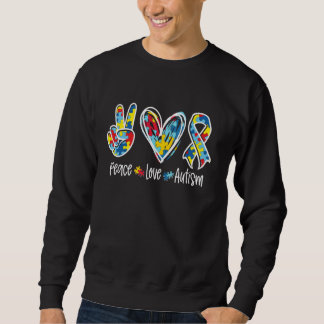 Peace Love Autism T-shirt Support Autism Awareness