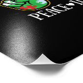 Peace Love Autisme Puzzle Ribbon Autisme Awareness Foto Afdruk (Hoek)