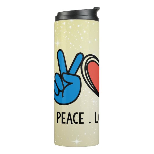 Peace Love Autisme Thermosbeker (Gedraaid links)