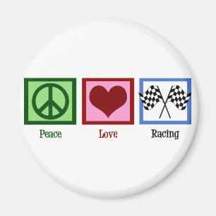 Peace Love Auto Racing Magneet