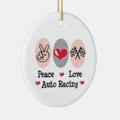 Peace Love Auto Racing Ornament (Rechts)