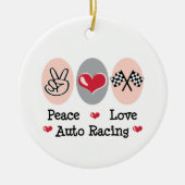 Peace Love Auto Racing Ornament (Voorkant)