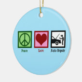 Peace Love Auto Repair Car Mechanic Keramisch Ornament (Links)