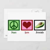 Peace Love Avocado Briefkaart (Voorkant / Achterkant)