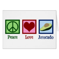 Peace Love Avocado Kaart