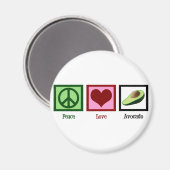 Peace Love Avocado Magneet (Voorkant / Achterkant)