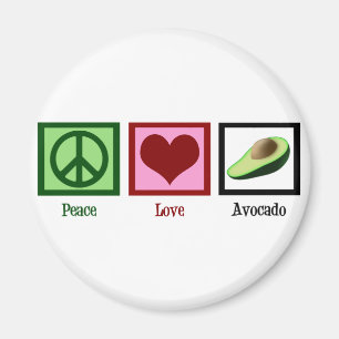Peace Love Avocado Magneet