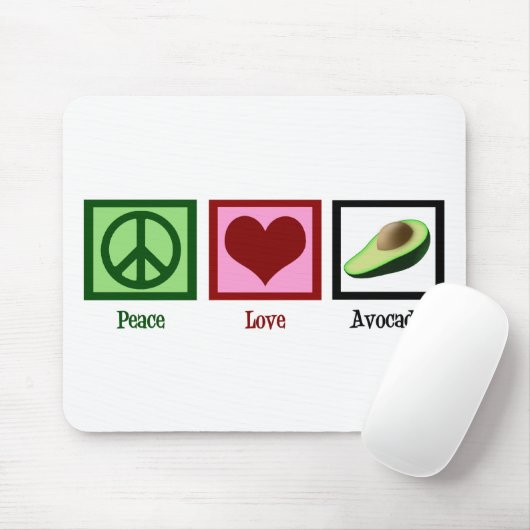 Peace Love Avocado Muismat (Met muis)