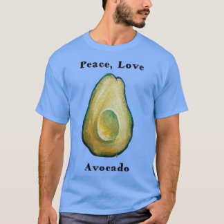 Peace Love Avocado schildert vegetarische gezonde T-shirt
