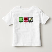 Peace Love Avocados Kinder Shirts (Voorkant)