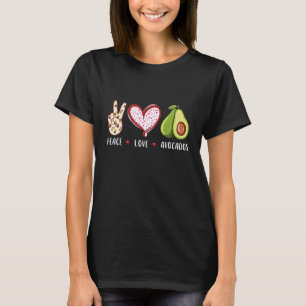 Peace Love Avocados liefhebbers geschenken voor me T-shirt