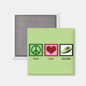 Peace Love Avocados Magneet (Voorkant / Achterkant)