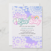 Peace Love Baby Groovy Pastel Tie Dye Baby shower Kaart (Voorkant)