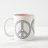 Peace Love Baby's Tweekleurige Koffiemok (Links)