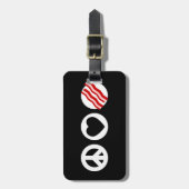 Peace Love Bacon Bagagelabel (Voorkant verticaal)