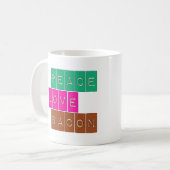 Peace Love Bacon Bright Colors Design Koffiemok (Voorkant links)