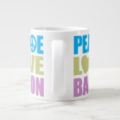 Peace Love Bacon Grote Koffiekop (Achterkant)