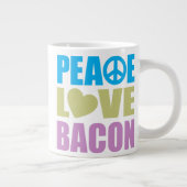 Peace Love Bacon Grote Koffiekop (Rechts)