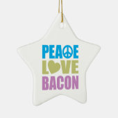 Peace Love Bacon Keramisch Ornament (Rechts)