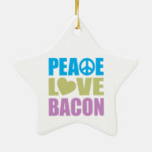 Peace Love Bacon Keramisch Ornament (Achterkant)