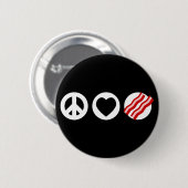 Peace Love Bacon Ronde Button 5,7 Cm (Voorkant /achterkant)