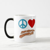 Peace Love Bacon Symbology Tshirt, Mok (Links)