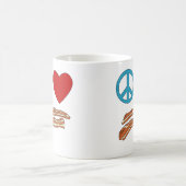 Peace Love Bacon Symbology Tshirt, Mok (Center)