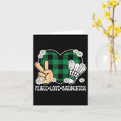 Peace Love Badminton Lover Outfit Vrouwen Meisjes  Kaart (Gele Bloem)