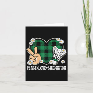 Peace Love Badminton Lover Outfit Vrouwen Meisjes  Kaart