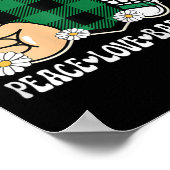 Peace Love Badminton Lover Outfit Vrouwen Meisjes  Poster (Hoek)