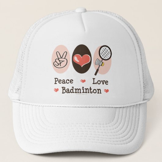 Peace Love Badminton Pet (Voorkant)