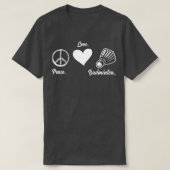 Peace Love Badminton Player Badminton T-shirt (Design voorkant)