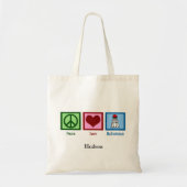 Peace Love Badminton Player Persoonlijk Tote Bag (Voorkant)
