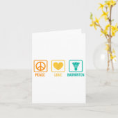 Peace Love Badminton-speler Shuttle Sport Kaart (Gele Bloem)