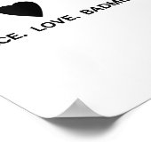 Peace Love Badminton-speler Shuttle Sport Poster (Hoek)