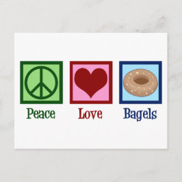 Peace Love Bagels Briefkaart