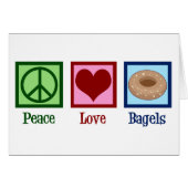 Peace Love Bagels-kaart (Voorkant Horizontaal)