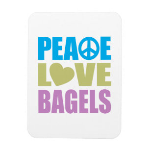 Peace Love Bagels Magneet