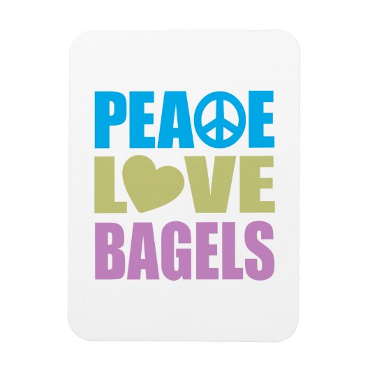Peace Love Bagels Magneet (Verticaal)