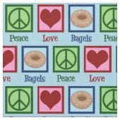 Peace Love Bagels Stof (Close Up)