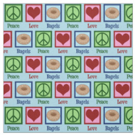 Peace Love Bagels Stof
